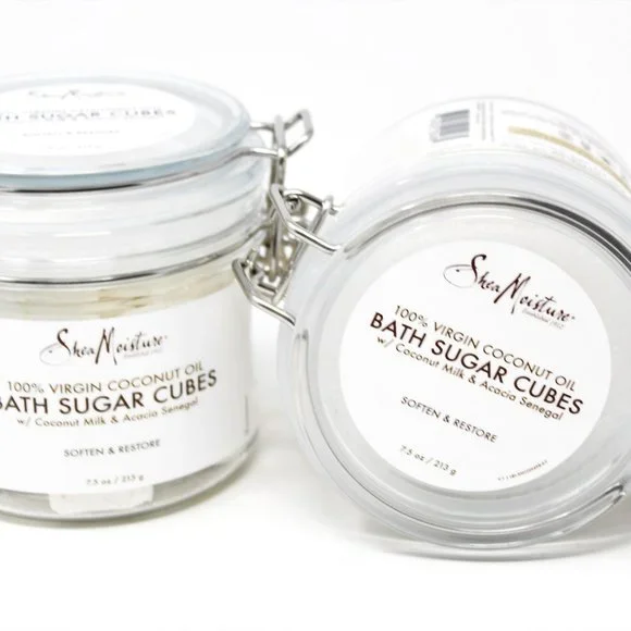 3pk- Shea Moisture 100% Virgin Coconut Oil Bath Sugar Cubes Coconut Milk Acacia - Picture 6 of 13